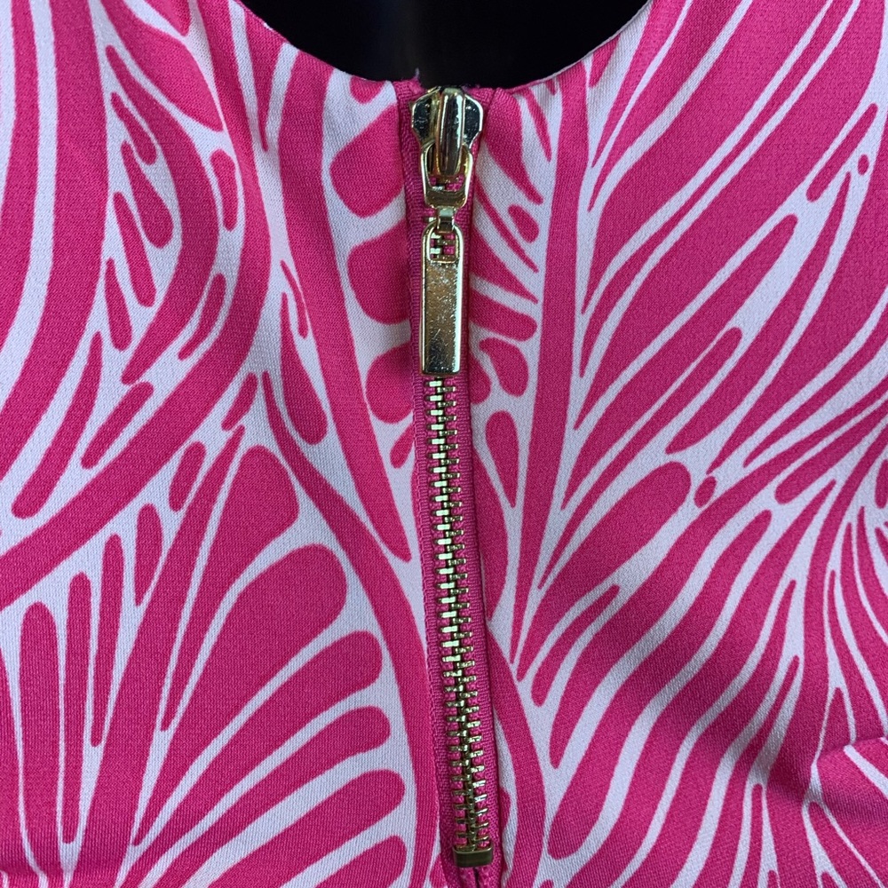 Victorias Secret stretch dress hot pink with gold zipper, size medium - Picture 6 of 10